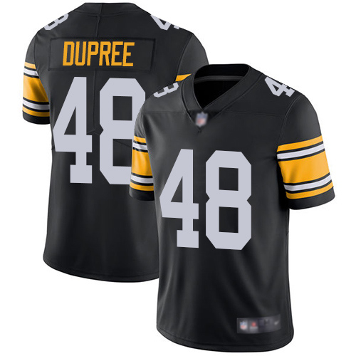 Men Pittsburgh Steelers Football #48 Limited Black Bud Dupree Alternate Vapor Untouchable Nike NFL Jersey->women nfl jersey->Women Jersey